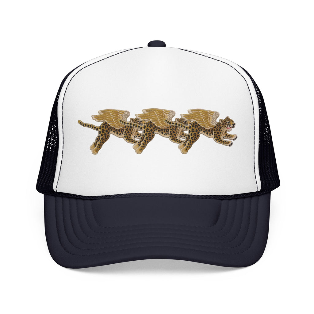 Gold Running Cats Foam Mesh Cap