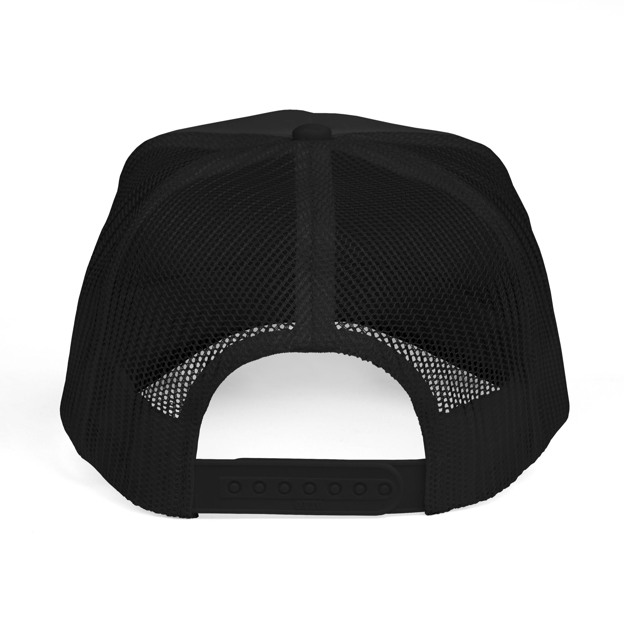 "Né Pour Vivre" Foam Trucker Hat - Vintage Gothic Script Mesh Cap