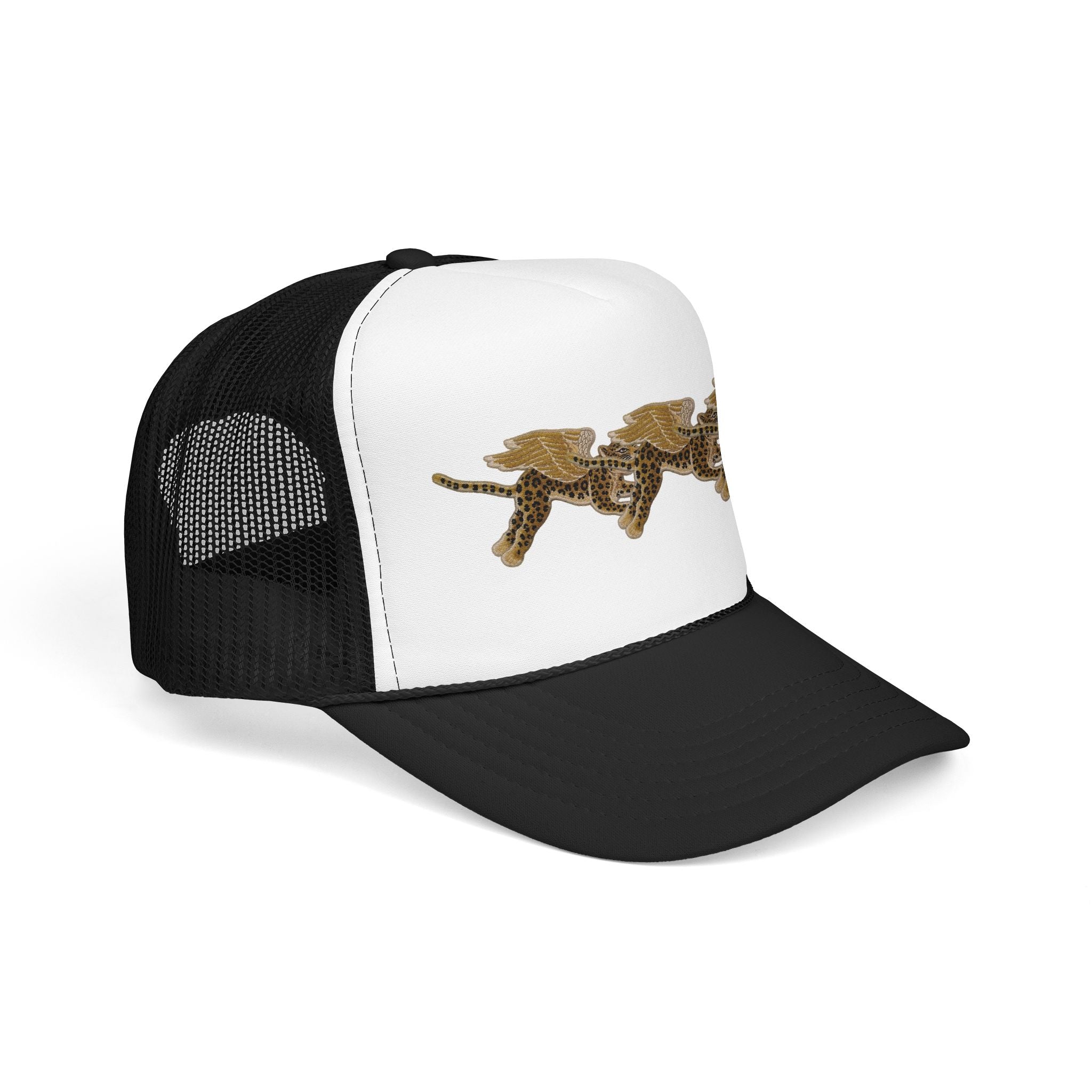 Gold Running Cats Foam Mesh Cap
