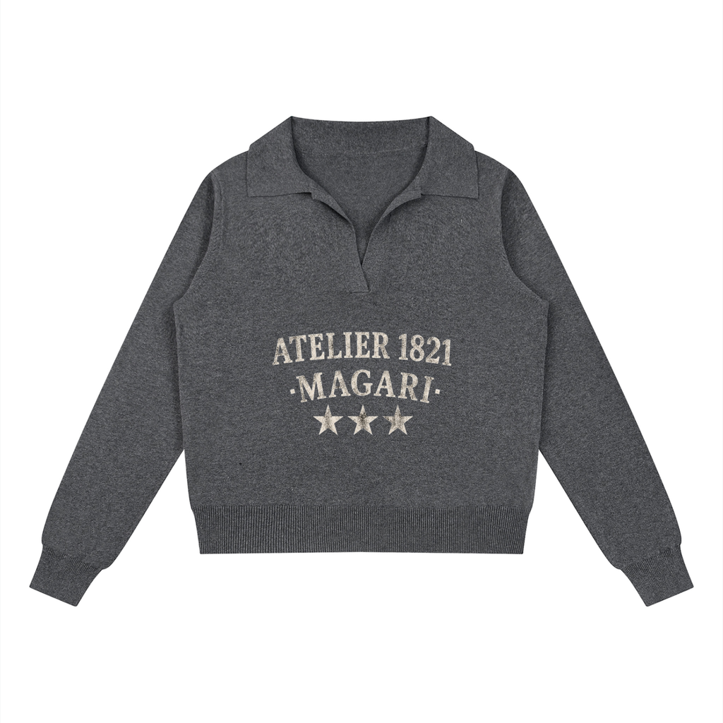 Women’s Collared Pullover Knit Sweater