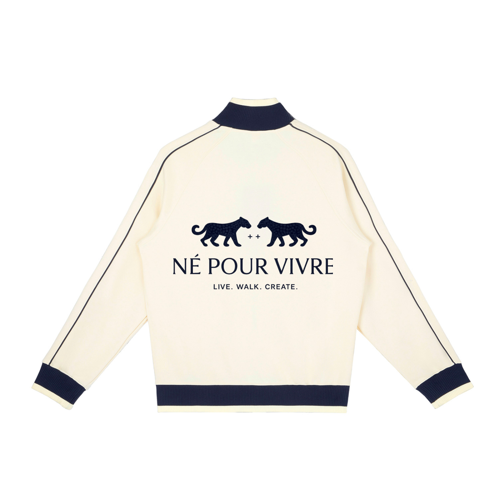 Color Block Raglan Sleeve Zip Track Jacket