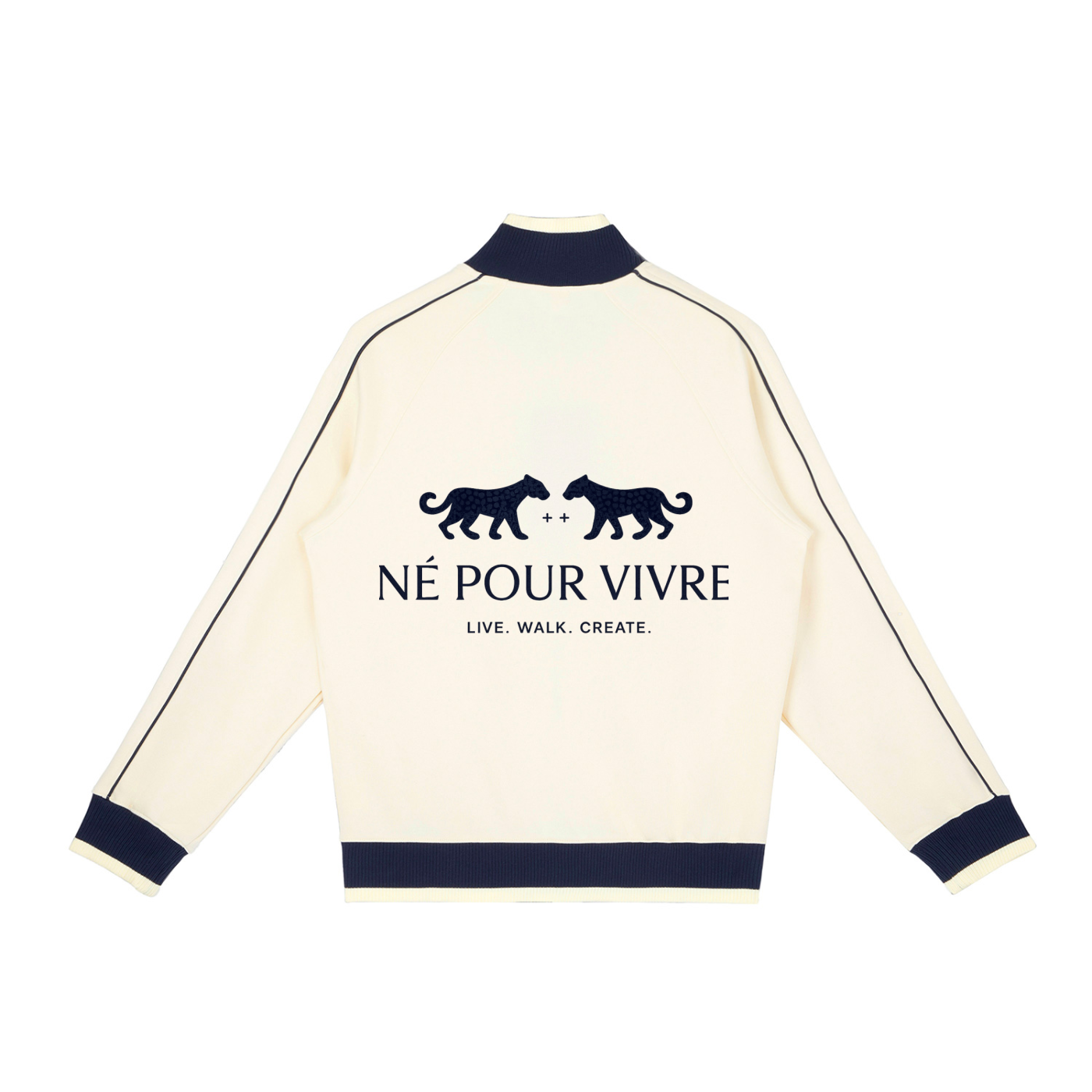 Color Block Raglan Sleeve Zip Track Jacket