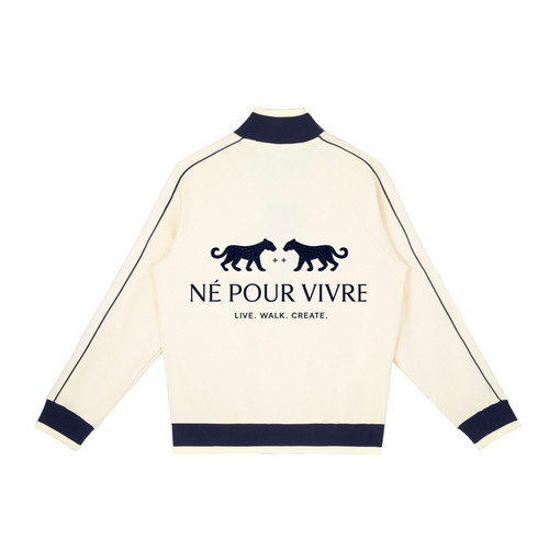 Color Block Raglan Sleeve Zip Track Jacket
