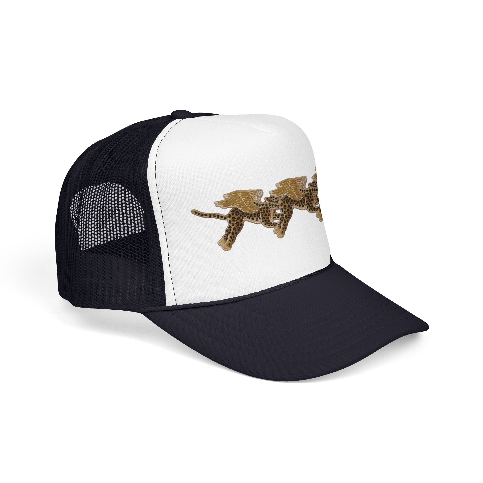 Gold Running Cats Foam Mesh Cap