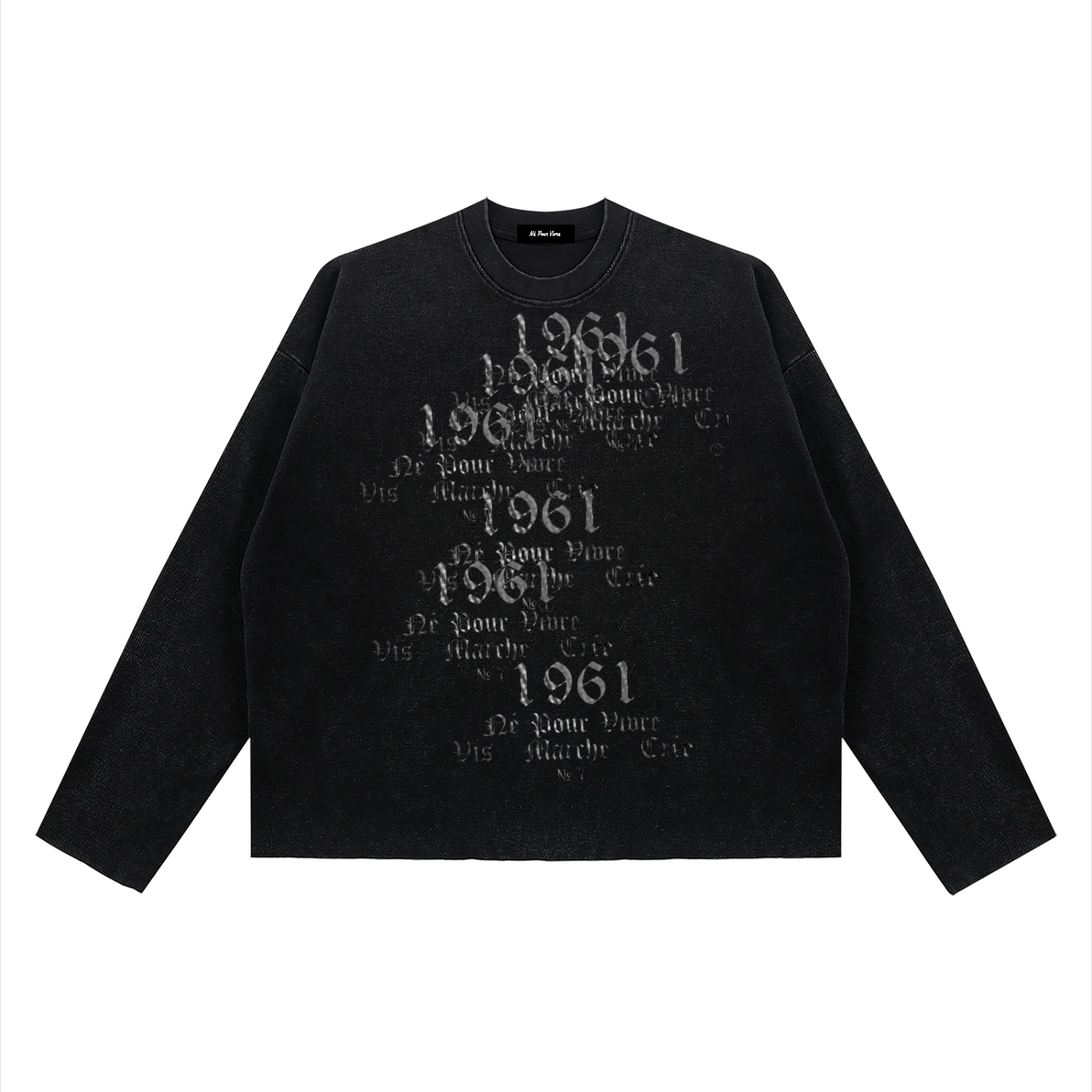 Unisex Vintage Wash Boxy  Waffle Raw Edge T-Shirt