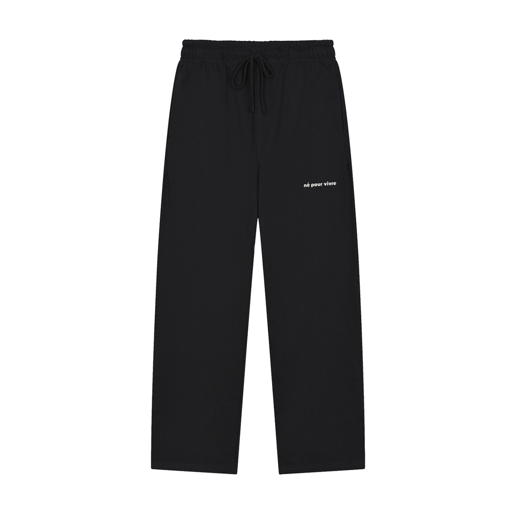 Solid Color Straight-Leg Sweatpants