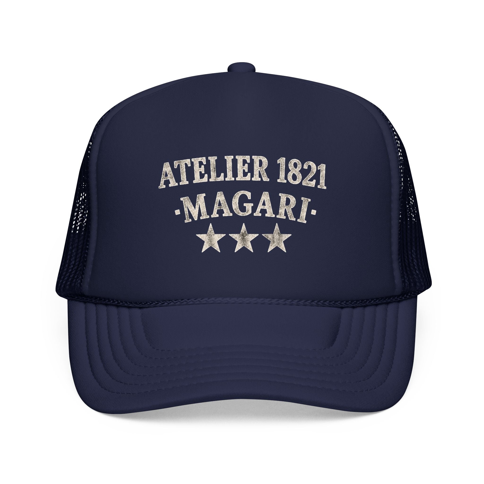 Atelier 1821 Magari Trucker Hat – Vintage Distressed Logo Cap