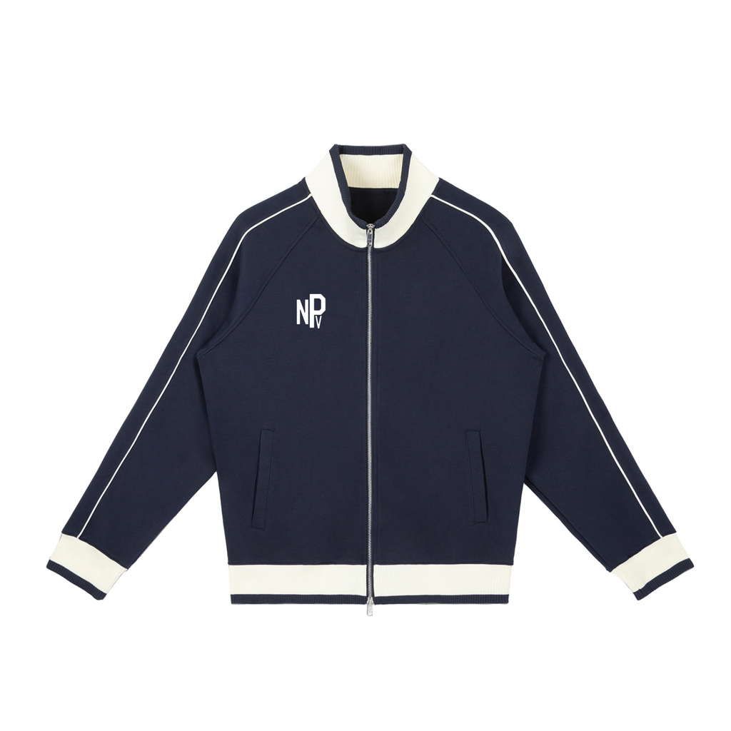 Color Block Raglan Sleeve Zip Track Jacket