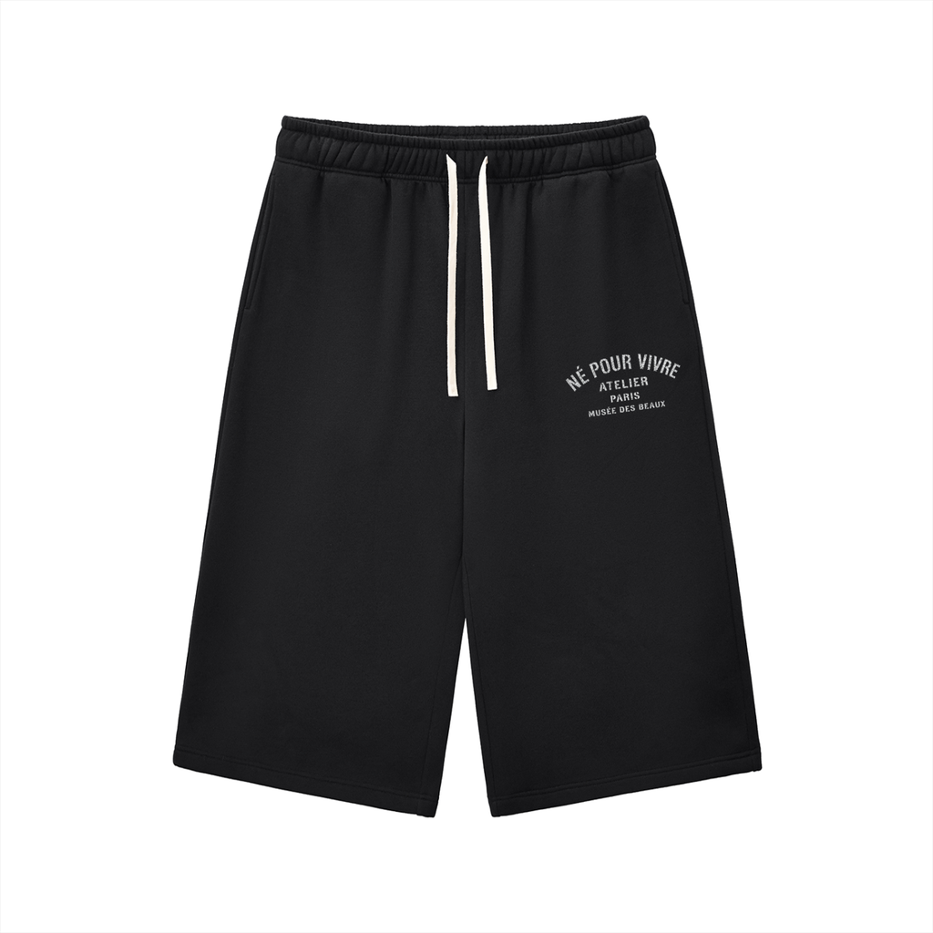 Relaxed Drawstring Three-quarter Sweatpants