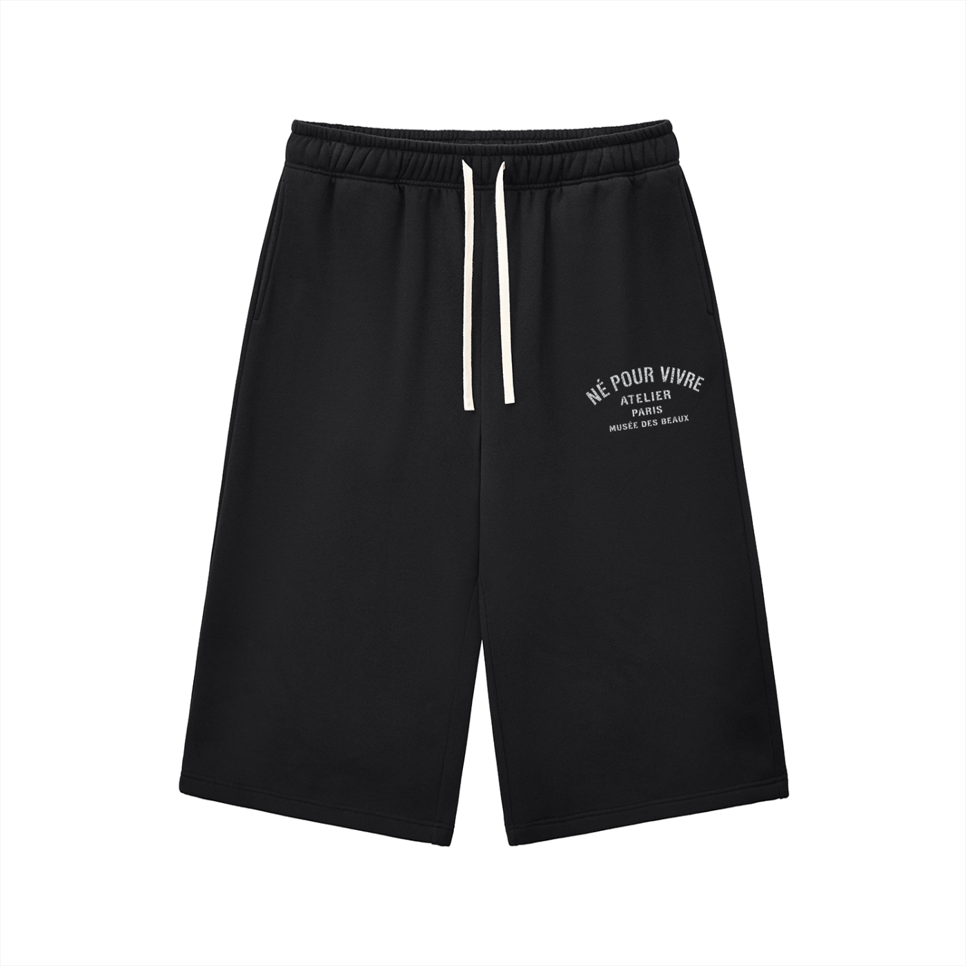 Relaxed Drawstring Three-quarter Sweatpants