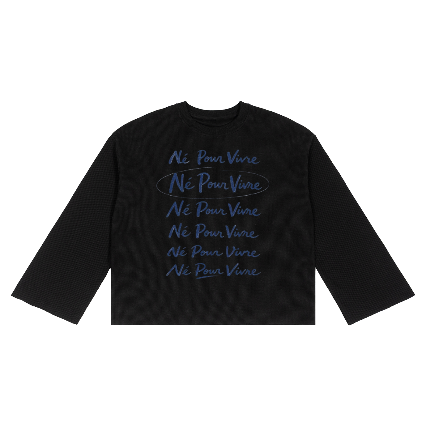 Unisex Waffle Raw Edge T-Shirt