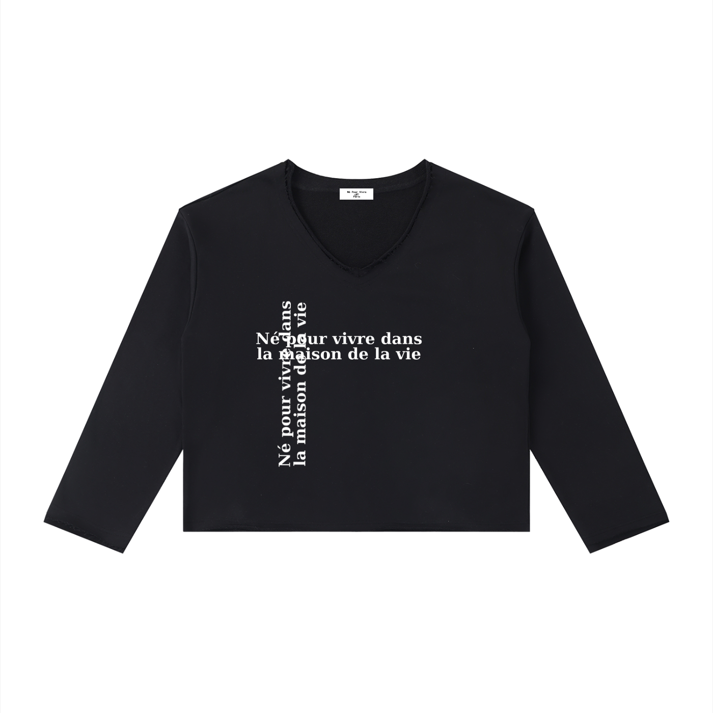 Women's Raw Hem Long Sleeve T-Shirt