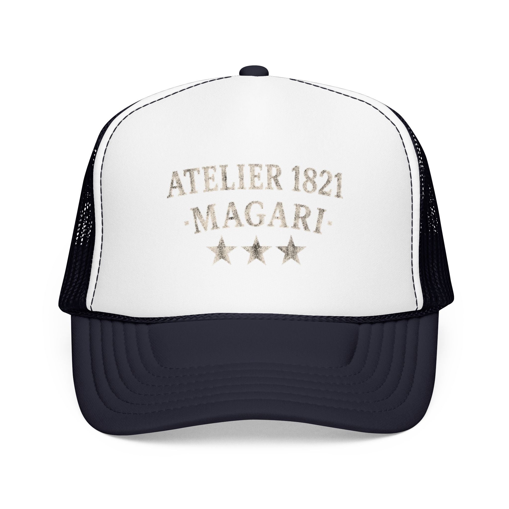 Atelier 1821 Magari Trucker Hat – Vintage Distressed Logo Cap