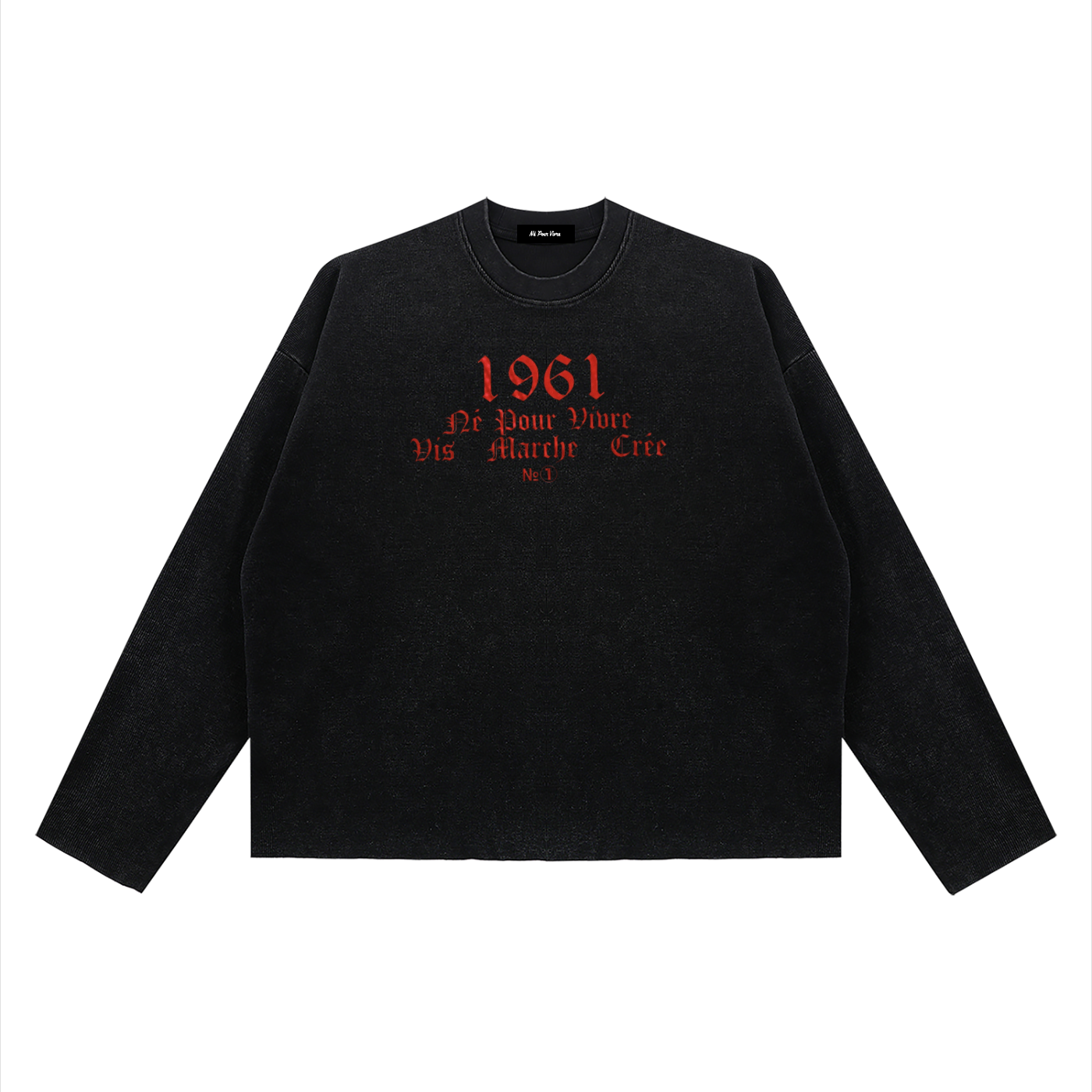 Unisex Vintage Wash Boxy  Waffle Raw Edge T-Shirt