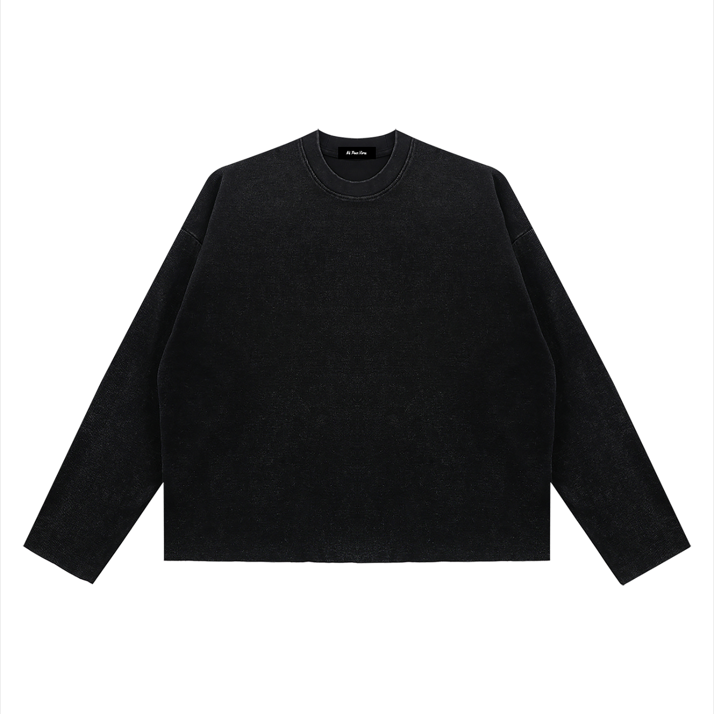 Unisex Vintage Wash Boxy  Waffle Raw Edge T-Shirt
