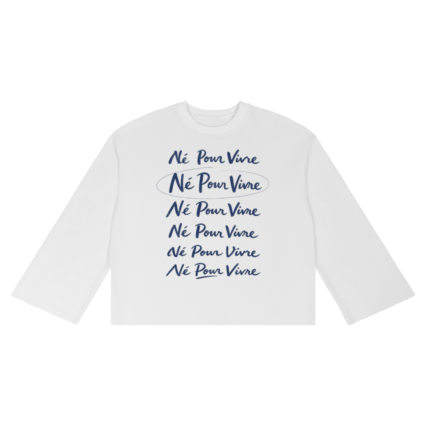 Unisex Waffle Raw Edge T-Shirt
