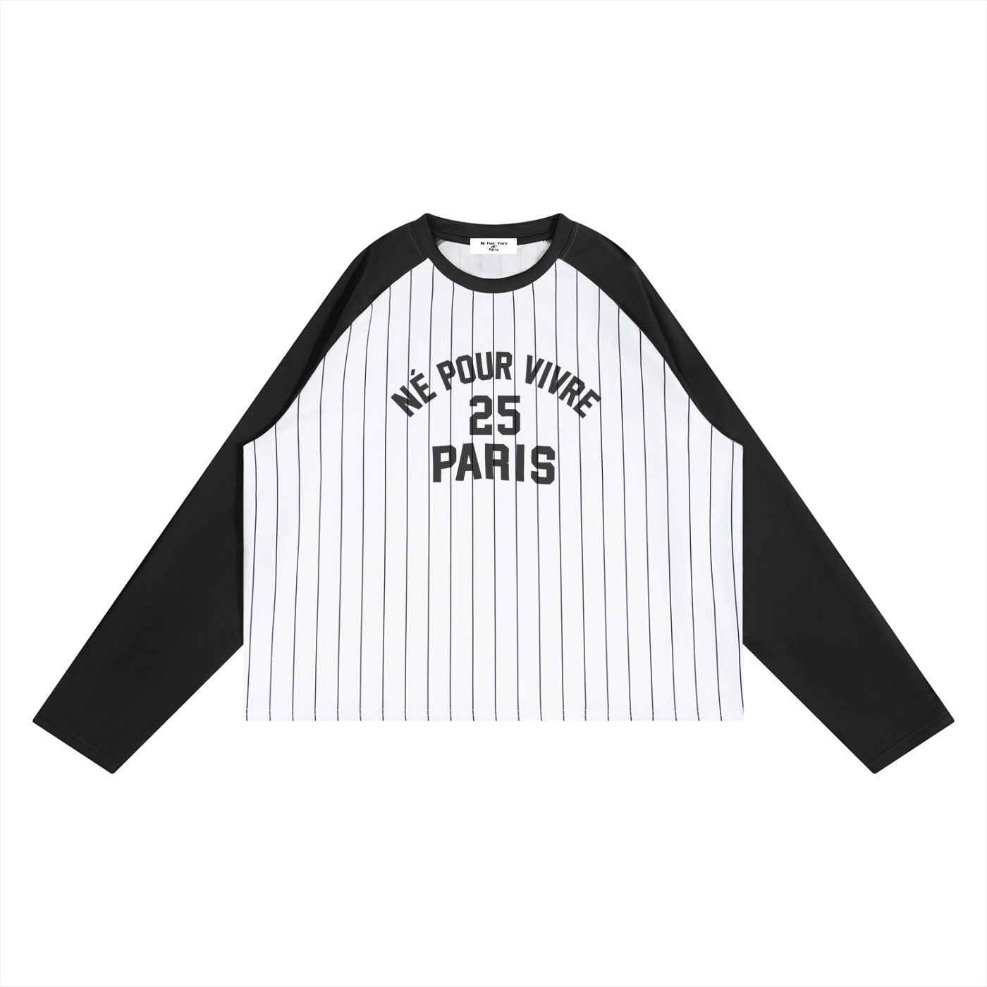 Unisex Striped Raglan Long Sleeve T-Shirt