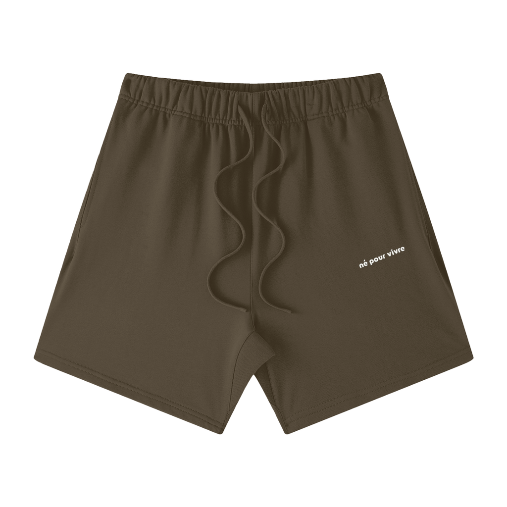 Unisex Earth Tone Loose Fit Cotton Shorts