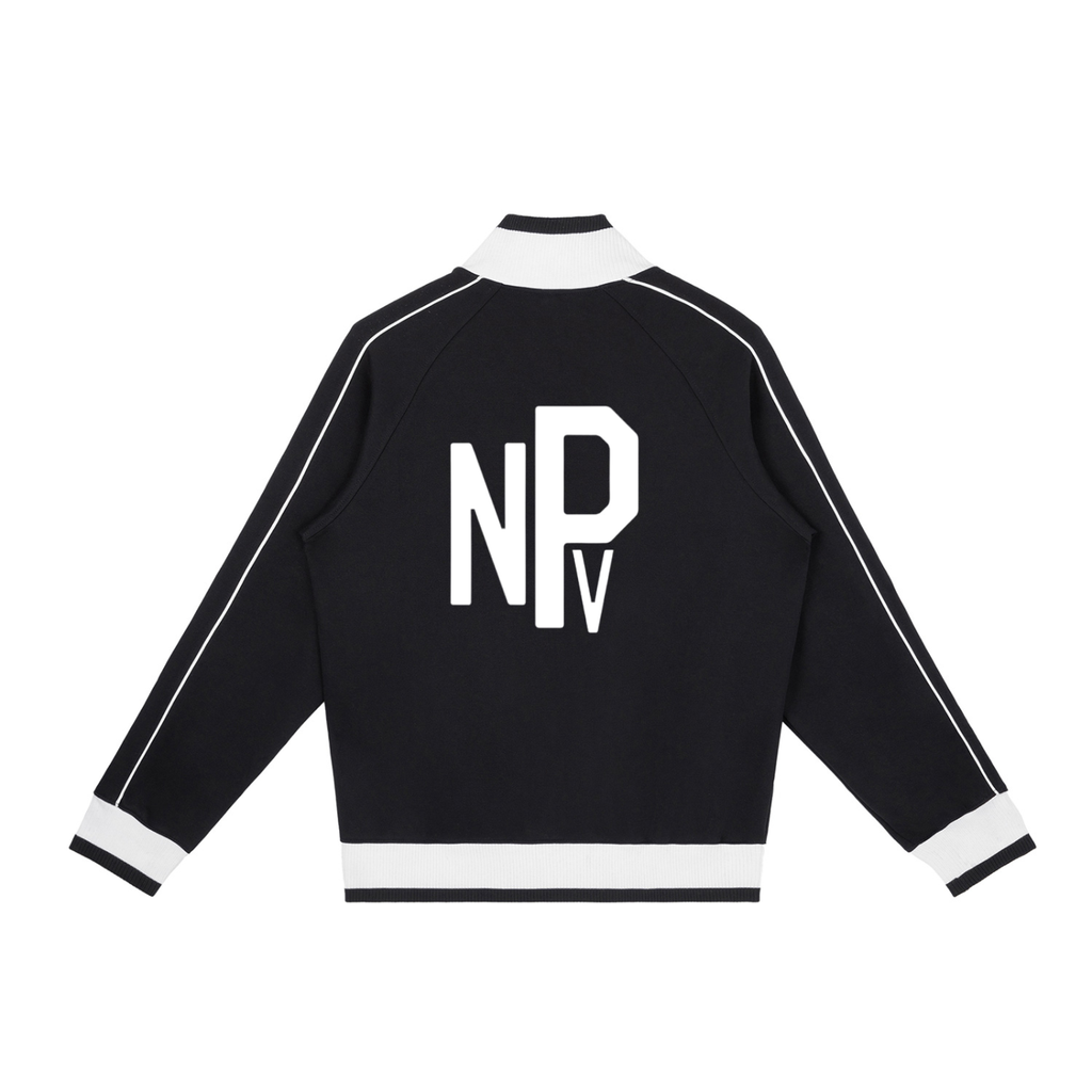 Color Block Raglan Sleeve Zip Track Jacket